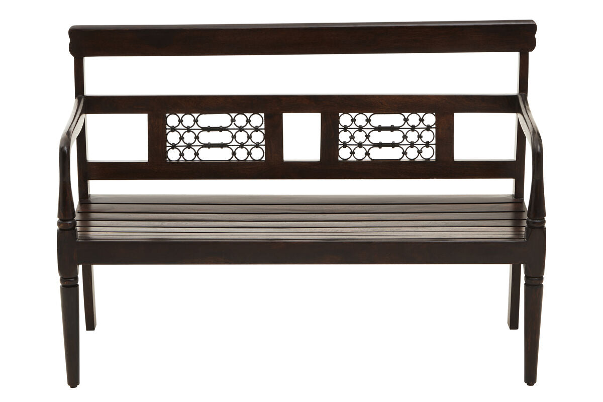 Srina Dark Sheesham Wood Bench