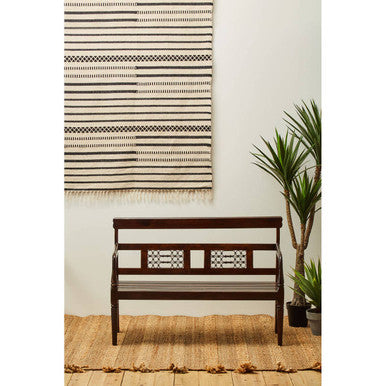 Srina Dark Sheesham Wood Bench