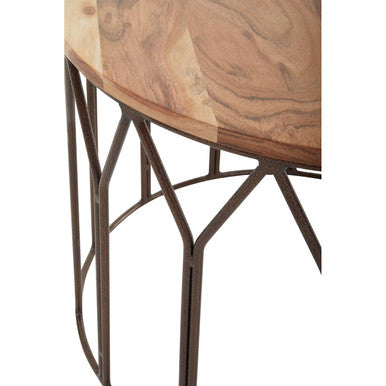 Boho Natural Mango Wood Large Side Table