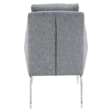 Azalea Grey Fabric Lounge Chair And Footstool Set