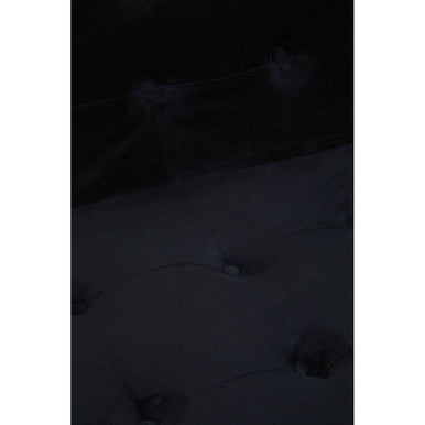 2 Seater Black Velvet Sofa, Azalea