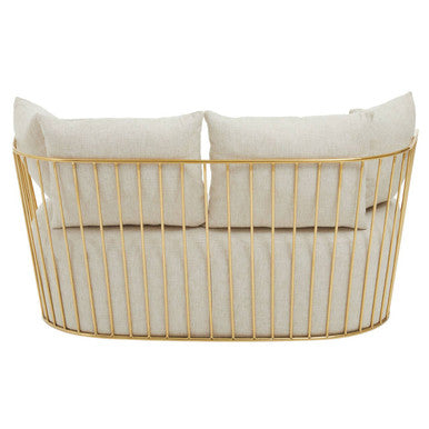 2 Seater Natural Fabric Sofa | Azalea