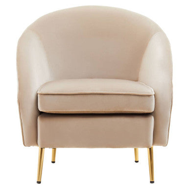 Yasmeen Mink Velvet Armchair