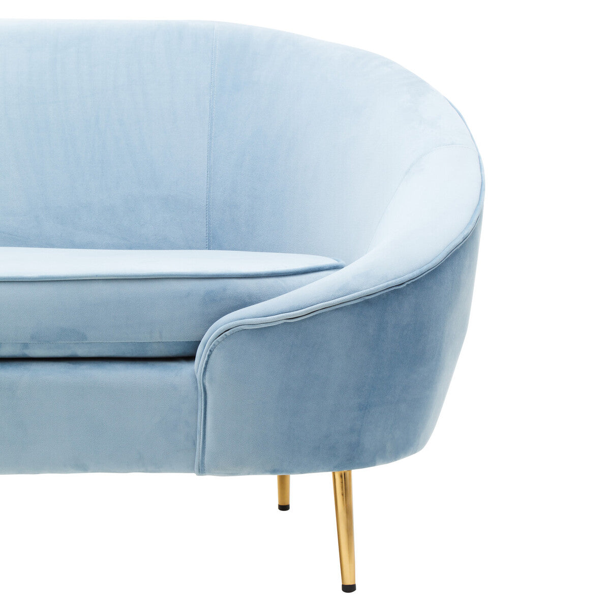 3 Seater Aqua Blue Velvet Sofa | Yasmeen