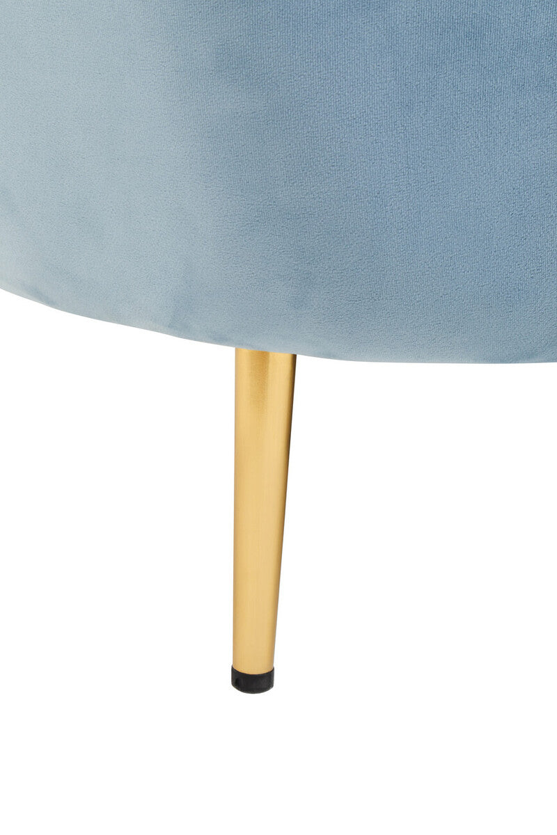 3 Seater Aqua Blue Velvet Sofa | Yasmeen