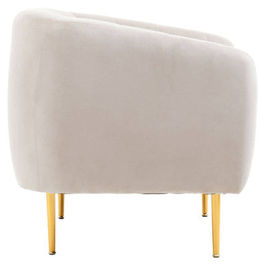 Yasmeen Silver Grey Velvet Armchair
