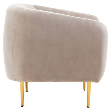 Yasmeen Mink Velvet Channel Detail Armchair