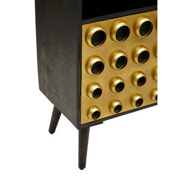 Arti Two Door Sideboard | Solid Mango wood & Iron | Brown & Gold
