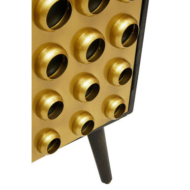 Arti Two Door Sideboard | Solid Mango wood & Iron | Brown & Gold