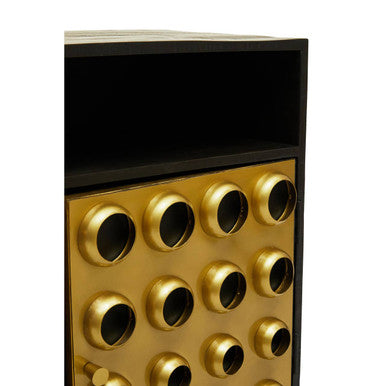 Arti Two Door Sideboard | Solid Mango wood & Iron | Brown & Gold