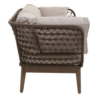 Opus Three Seat Bronze and Charcoal Sofa