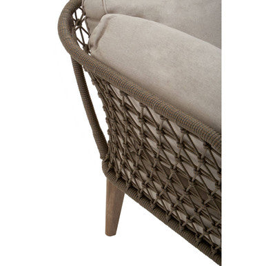 Opus Three Seat Bronze and Charcoal Sofa