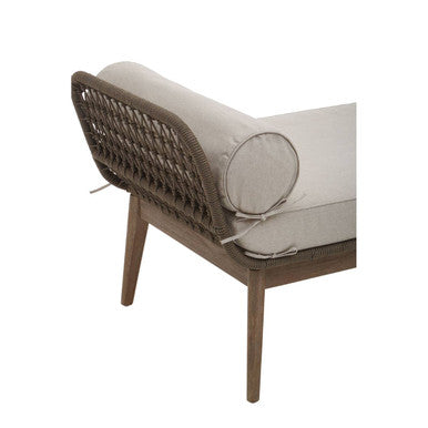 Natural Rope Woven Longue Bench with Cushions | Opus