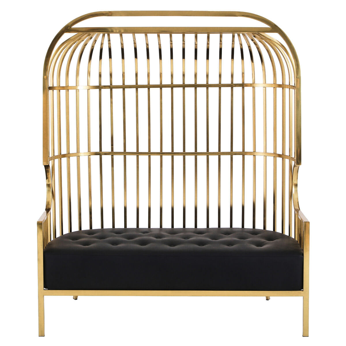 2 Seater Gold Dome Cage Sofa | Eliza