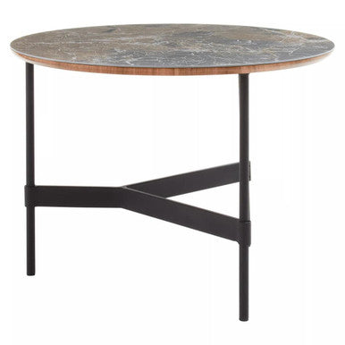 Black Metal Base Coffee Table with Grey Slate Top | Doha