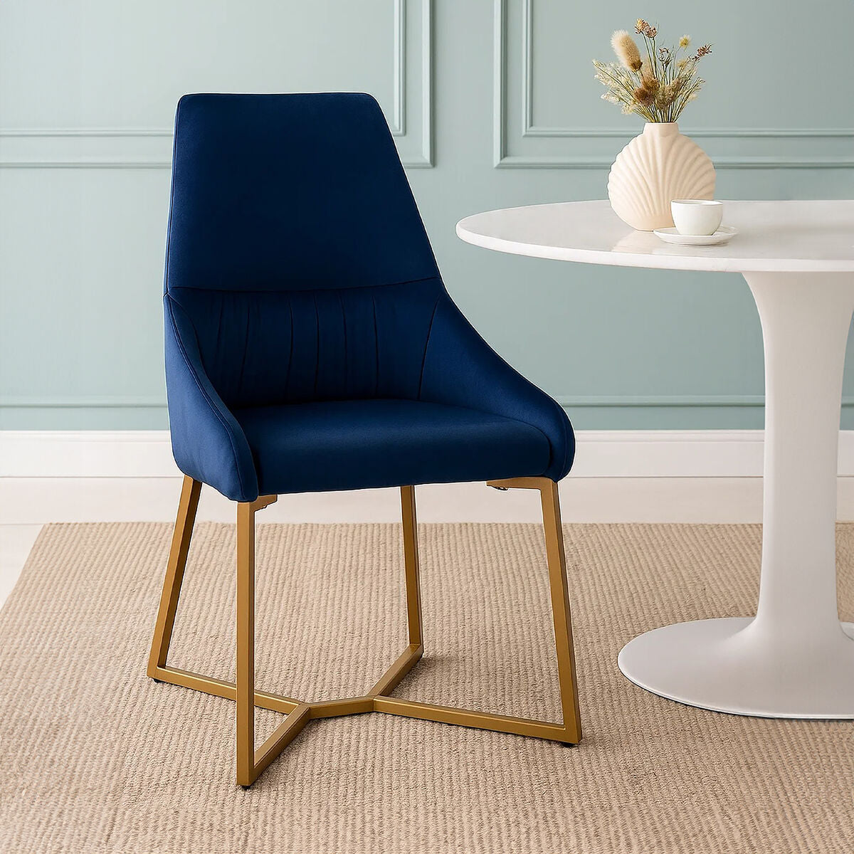Vieste Midnight Velvet Dinner Chair