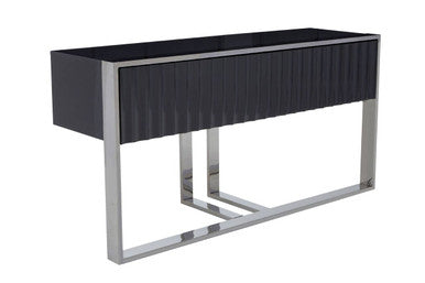 Genoa Grey Gloss Finish Console Table