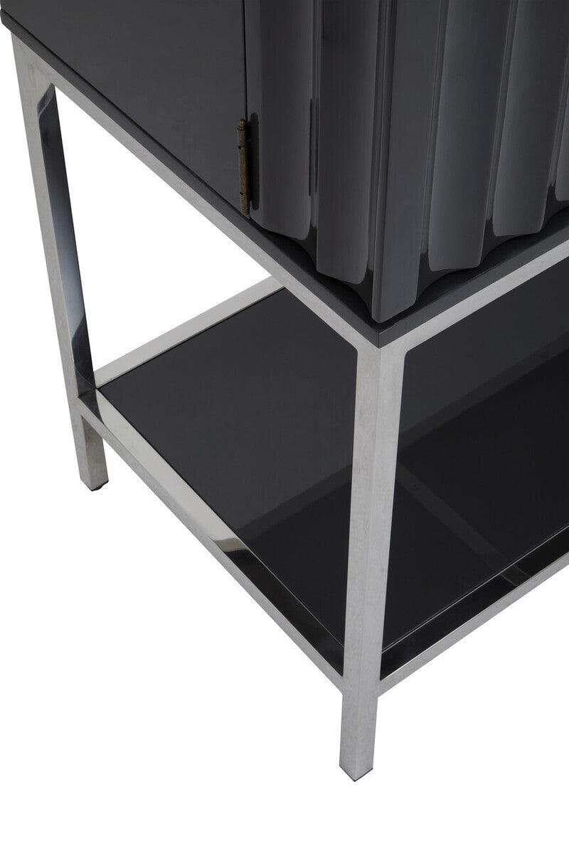 Genoa Grey Hi Gloss Cabinet