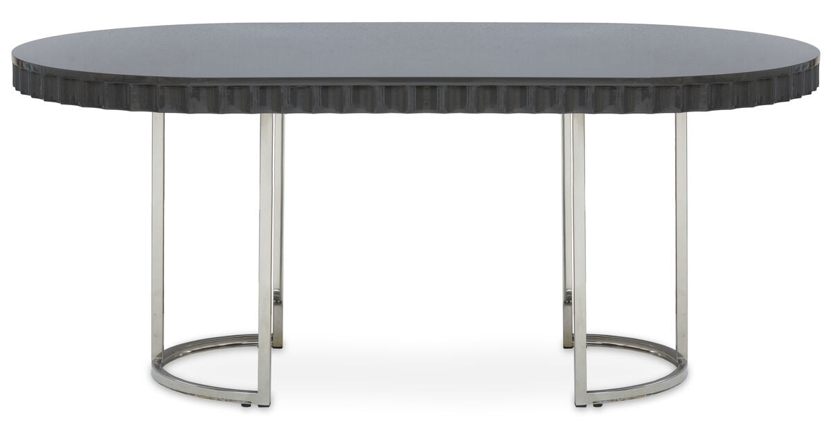 Genoa Grey Hi Gloss Dining Table