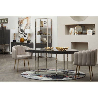 Grey and Stainless Steel Shelf Unit | Genoa