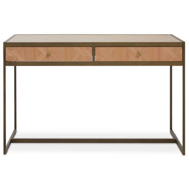 Grenoble Oak Veneer 2 Drawer Desk