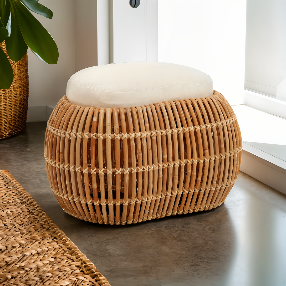 Manado Natural Rattan Bean Bench