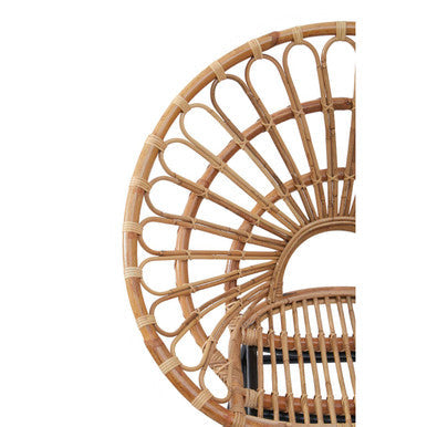 Java Natural Rattan Chair with Metal Legs