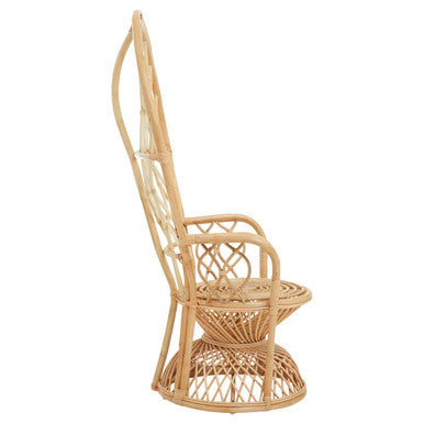 Java Natural Rattan Curved Chair