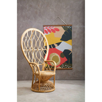 Java Natural Rattan Curved Chair