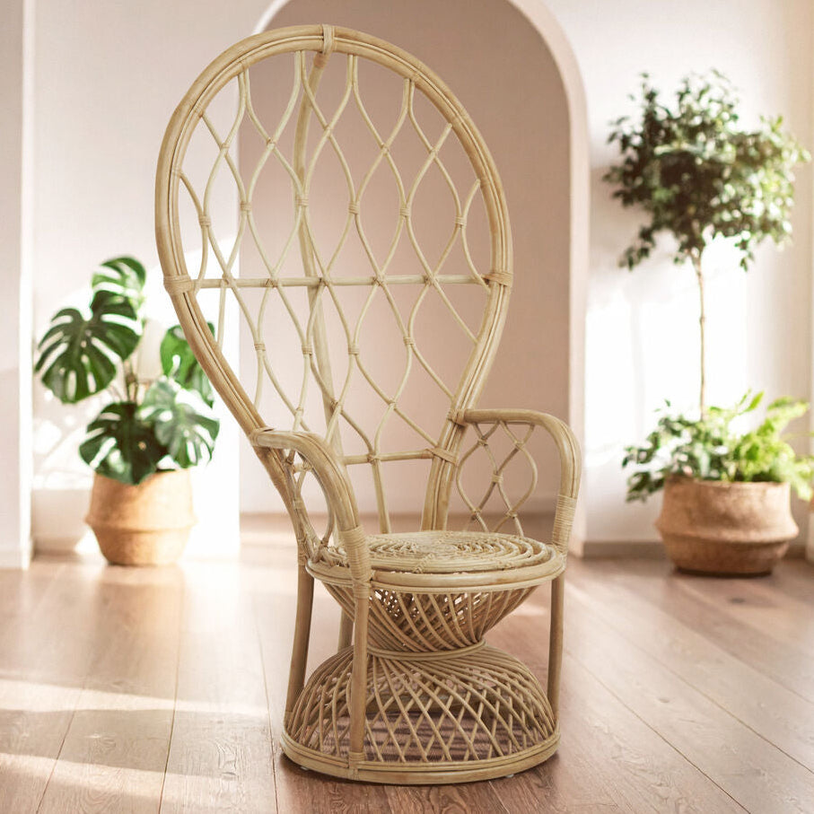 Java Natural Rattan Curved Chair