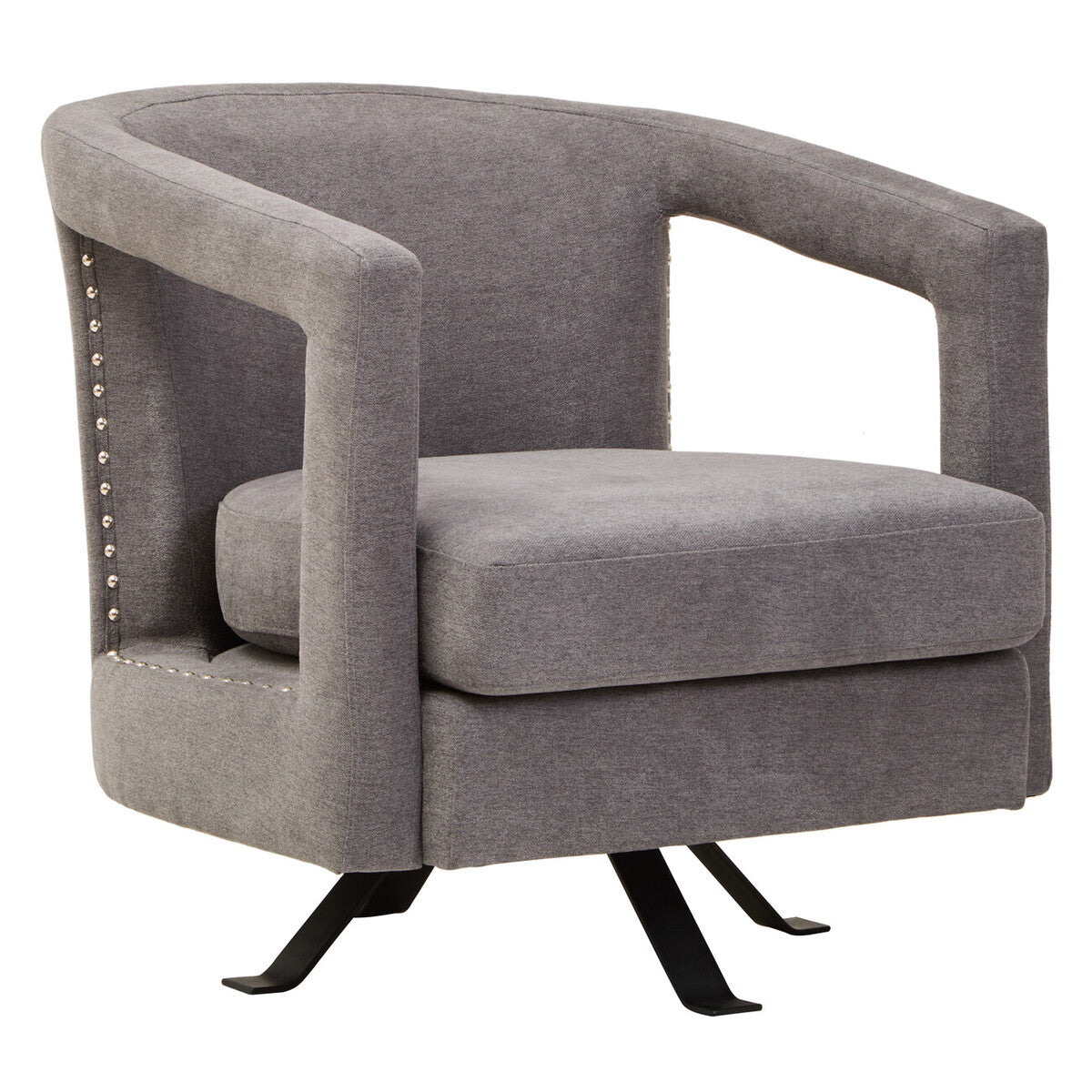 Ash Velvet Swivel Chair | Hestia