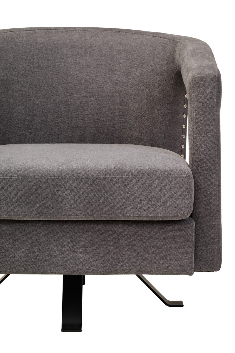 Hestia Ash Velvet Swivel Chair