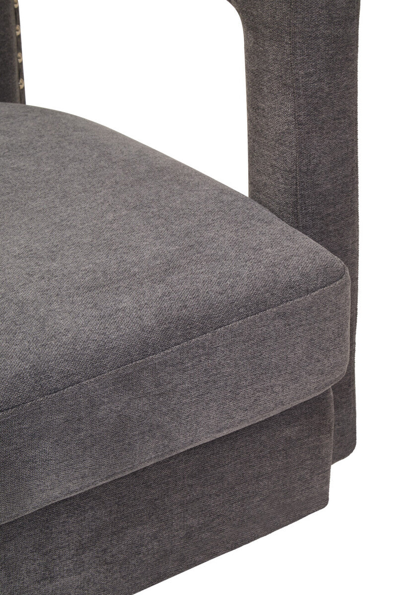 Ash Velvet Swivel Chair | Hestia
