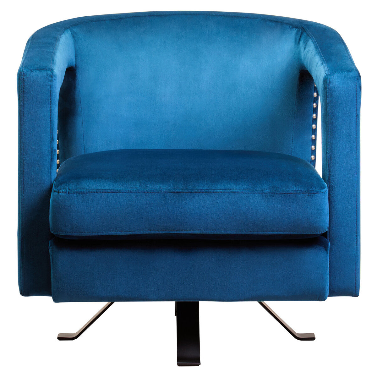 Blue Velvet Swivel Chair | Hestia