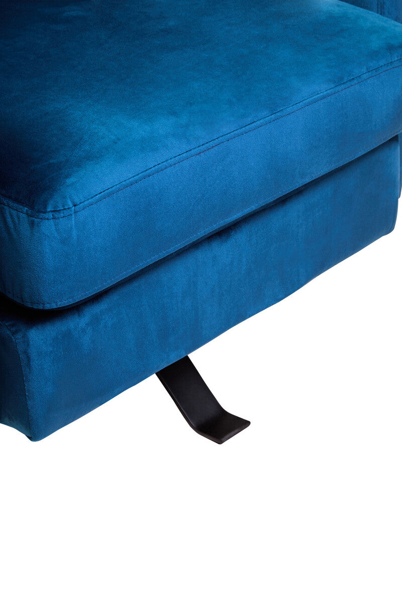Hestia Blue Velvet Revolving Chair