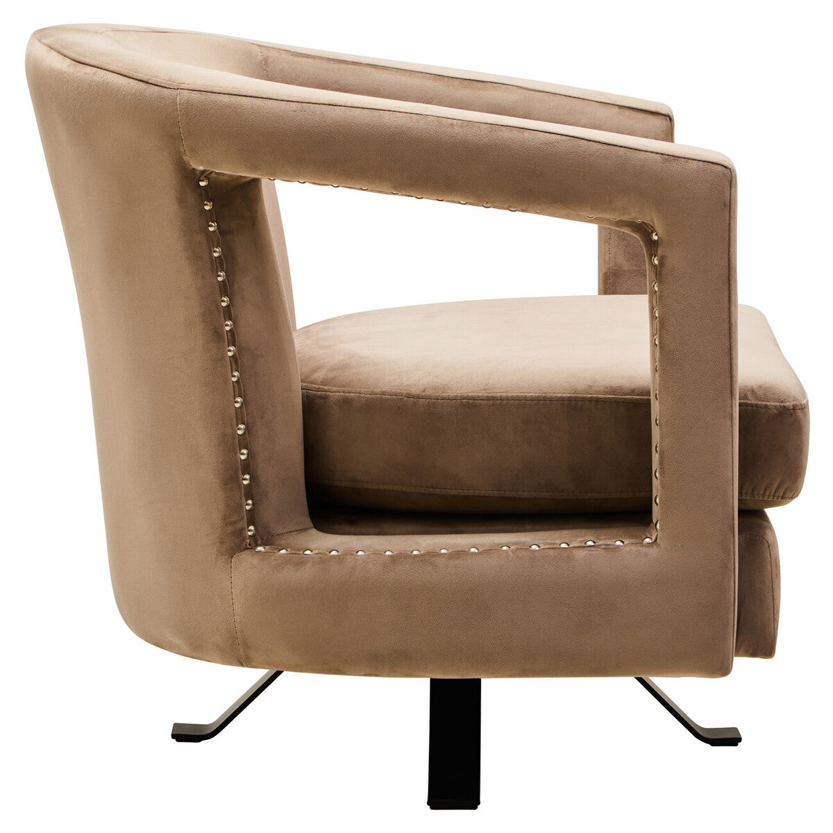 Mink Velvet Swivel Chair | Hestia