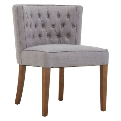 Grey Fabric Curved Dining Chair | Parkside