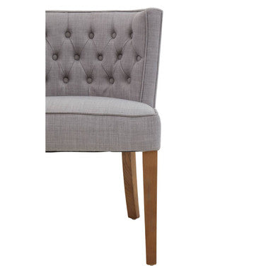 Grey Fabric Curved Dining Chair | Parkside
