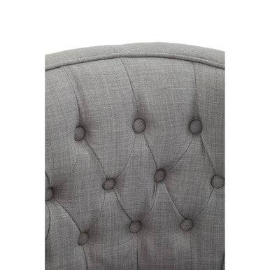 Grey Fabric Curved Dining Chair | Parkside