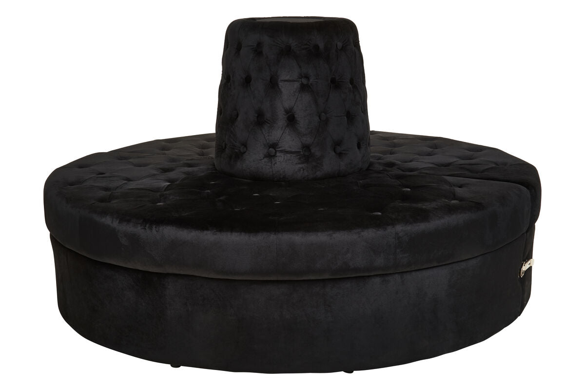 Black Velvet Modular Round Sofa | Hartford