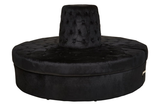 Black Velvet Modular Round Sofa, Hartford