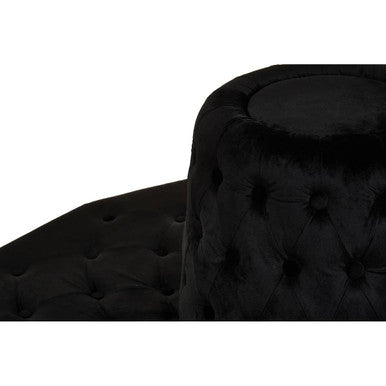 Black Velvet Modular Round Sofa | Hartford