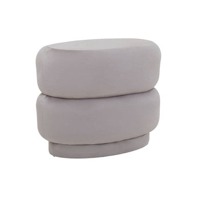 Hartford Mink Velvet Pouffe with Footrest