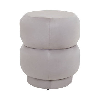 Hartford Mink Velvet Pouffe with Footrest