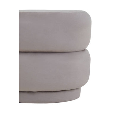 Hartford Mink Velvet Pouffe with Footrest