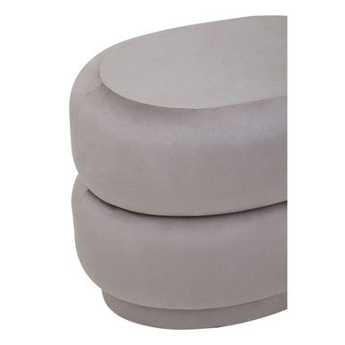 Hartford Mink Velvet Pouffe with Footrest
