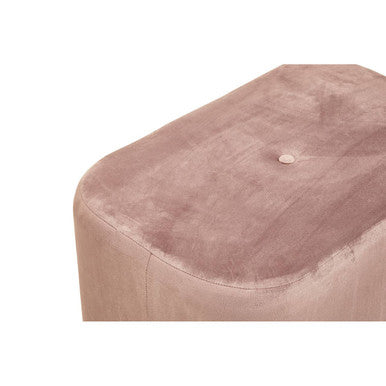 Hartford Dusky Pink Stool With Matte Gold Base