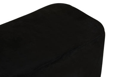 Black Velvet Bench with Matte Gold Base | Hartford
