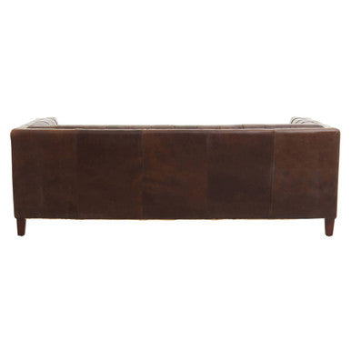 3 Seater Modern Chesterfield Dark Brown Leather Sofa | King