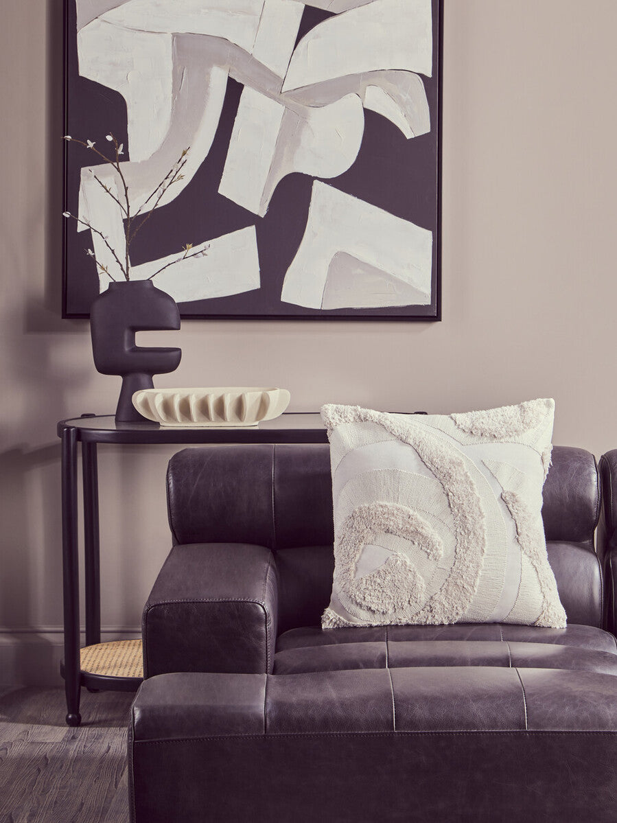 King Left Arm Leather Modular Chaise